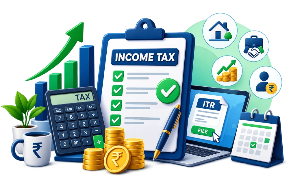 Income Tax Return filing illustration